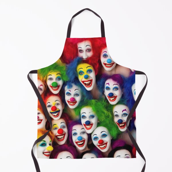 Item preview, multi coloured clowns faces designed and sold by David-Howells.