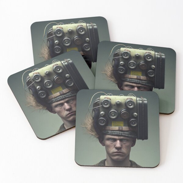 Item preview, a man with a car battery for a  4.p designed and sold by CosmicArtifact.