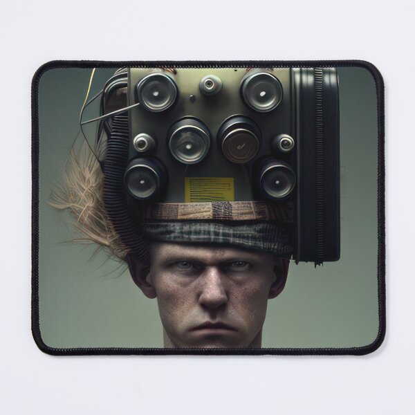 Item preview, a man with a car battery for a  4.p designed and sold by CosmicArtifact.