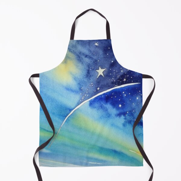 Item preview, Shooting Star in a Night Sky in Watercolor designed and sold by SquishStitches.