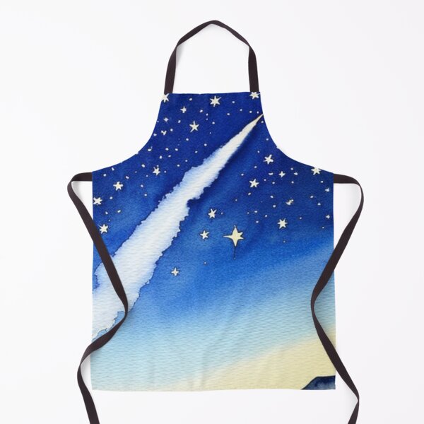 Item preview, Shooting Star in a Night Sky in Watercolor designed and sold by SquishStitches.