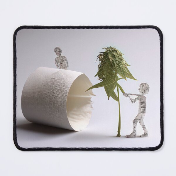 Item preview, a person being rolled up into a cigarette paper by a h 4.p designed and sold by CosmicArtifact.
