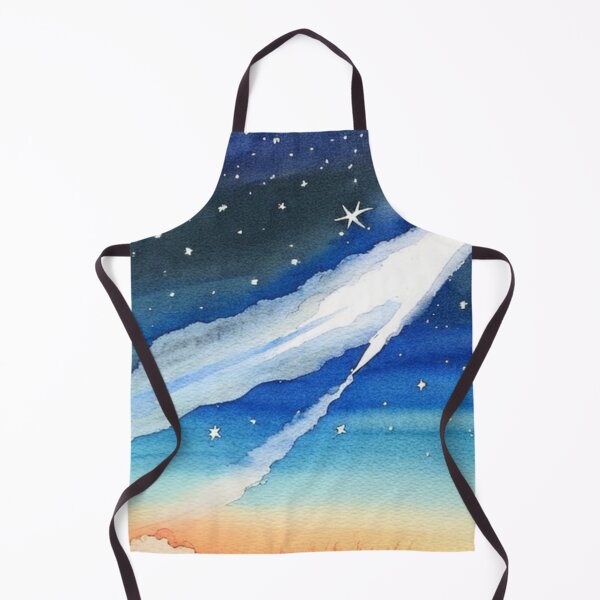 Item preview, Shooting Star in a Night Sky in Watercolor designed and sold by SquishStitches.