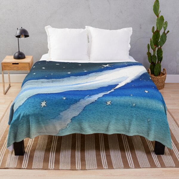 Item preview, Shooting Star in a Night Sky in Watercolor designed and sold by SquishStitches.