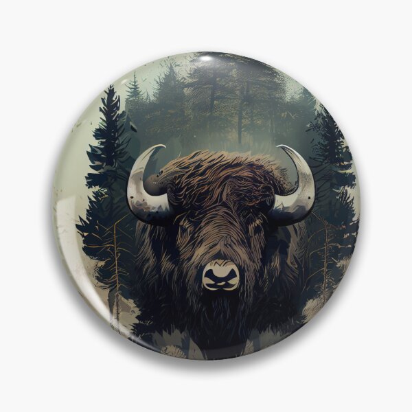 Item preview, Serene Bison Head designed and sold by mcmtdesigns.