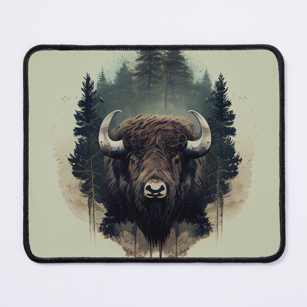Item preview, Serene Bison Head designed and sold by mcmtdesigns.
