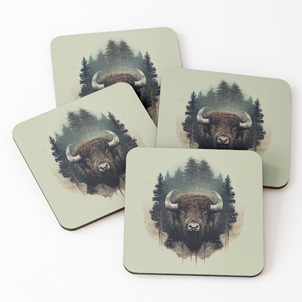 Item preview, Serene Bison Head designed and sold by mcmtdesigns.