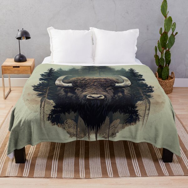 Item preview, Serene Bison Head designed and sold by mcmtdesigns.