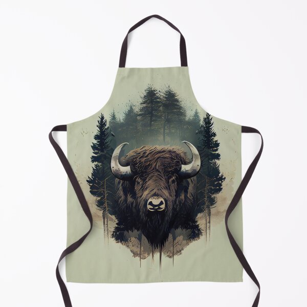 Item preview, Serene Bison Head designed and sold by mcmtdesigns.