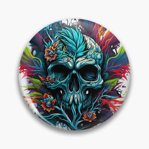 Item preview, Colorful skull designed and sold by ffkj09.