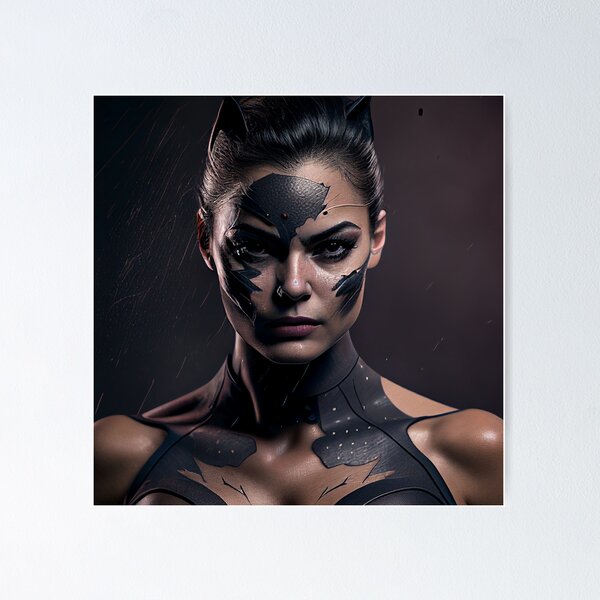 Poster Catwoman Sur Toile 20x30 Cm - Décoration Murale Style Cadre Pour Salon Ou Chambre - Design Moderne