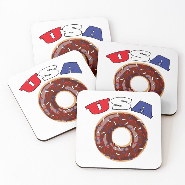 Item preview, USA Donut with Red White and Blue Sprinkles designed and sold by BlueSkyTheory.