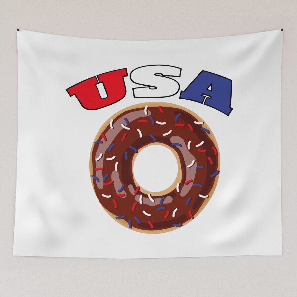 Item preview, USA Donut with Red White and Blue Sprinkles designed and sold by BlueSkyTheory.