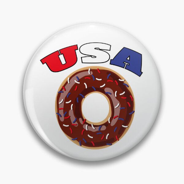 Item preview, USA Donut with Red White and Blue Sprinkles designed and sold by BlueSkyTheory.