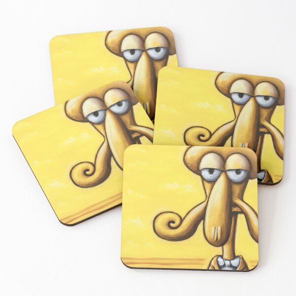 Item preview, Squidward Tentacles Self Portrait 1992 designed and sold by CavemanArtHut.