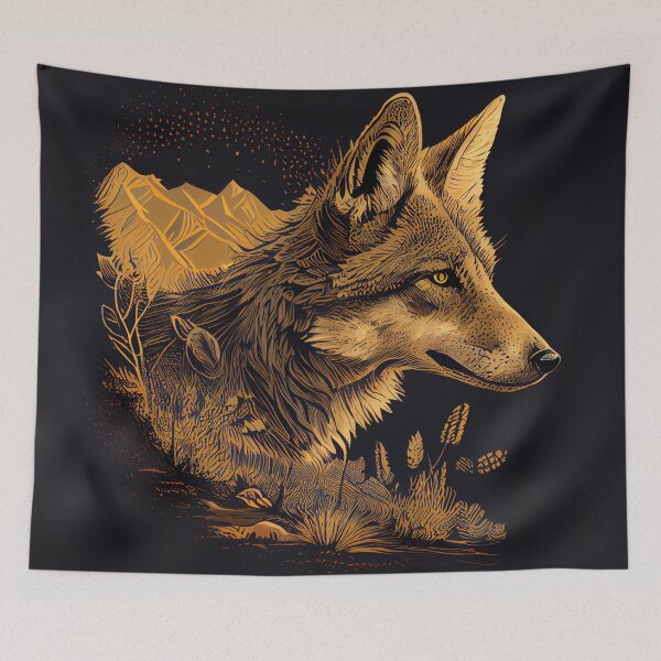 Item preview, Majestic Desert Hunter Coyote designed and sold by mcmtdesigns.