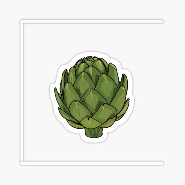 Item preview, Artichoke cartoon illustration designed and sold by Misscartoon.