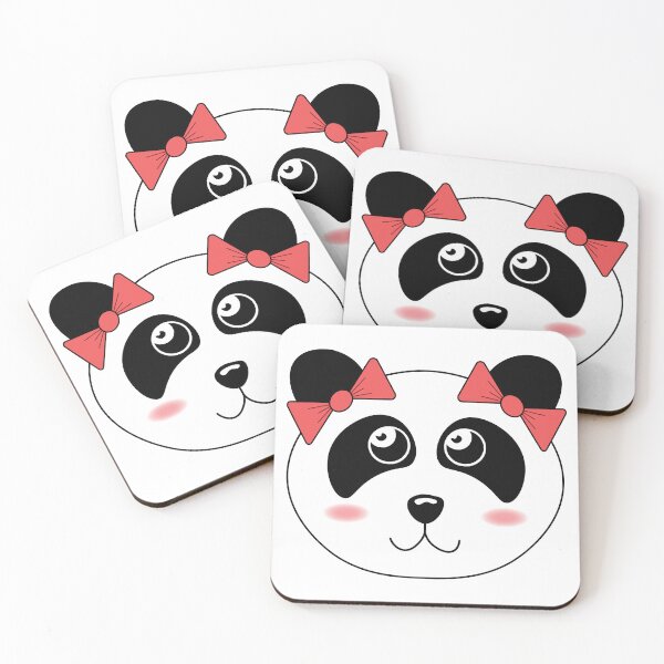 Item preview, Adorable Panda Bear with Bows on Ears  designed and sold by Suzakara Designs.
