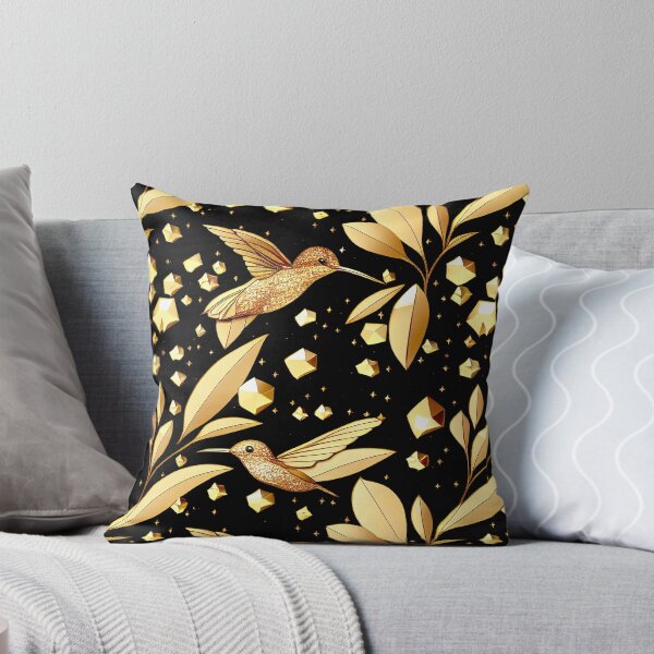 Item preview, Gold Hummingbirds and leaves decoration luxury  (metallic) designed and sold by MrLacarte.