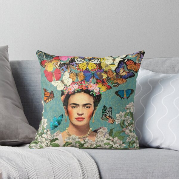 Item preview, Frida Kahlo Butterflies Teal designed and sold by Muycote.