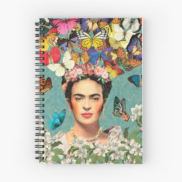 Item preview, Frida Kahlo Butterflies Teal designed and sold by Muycote.