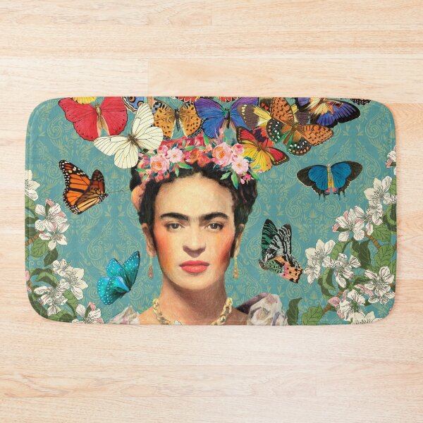 Item preview, Frida Kahlo Butterflies Teal designed and sold by Muycote.