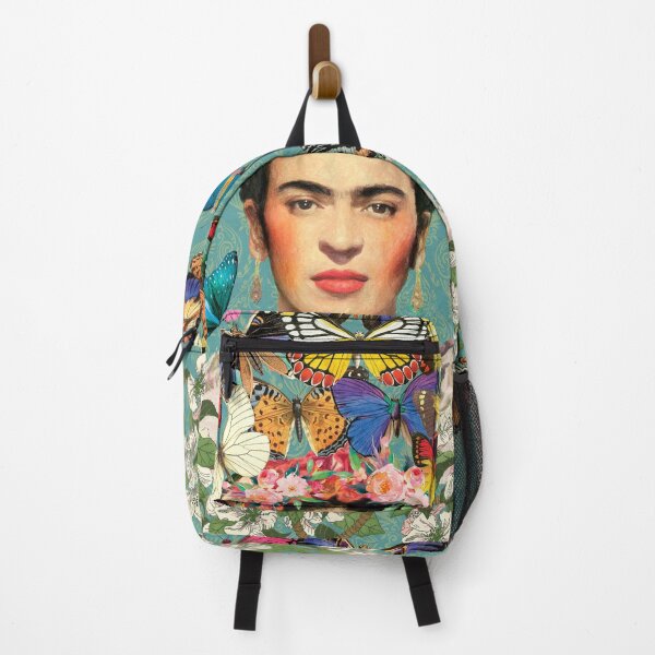 Item preview, Frida Kahlo Butterflies Teal designed and sold by Muycote.