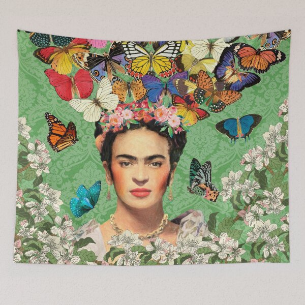 Item preview, Frida Kahlo Green Butterflies designed and sold by Muycote.