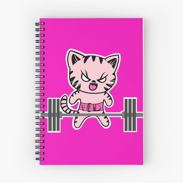Item preview, fitness, barbell kitty, gym girl, girls who lift designed and sold by Tim Addison.