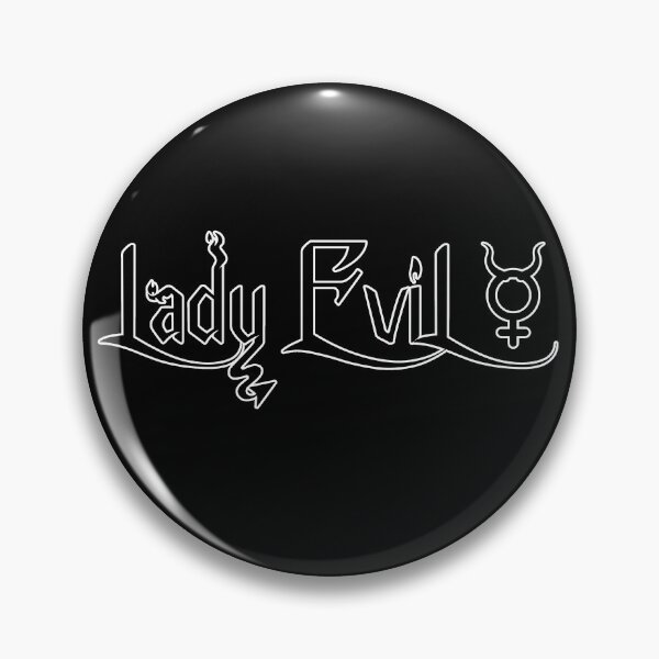 Item preview, Lady Evil horned Sign designed and sold by The Tinfoil Mafia .
