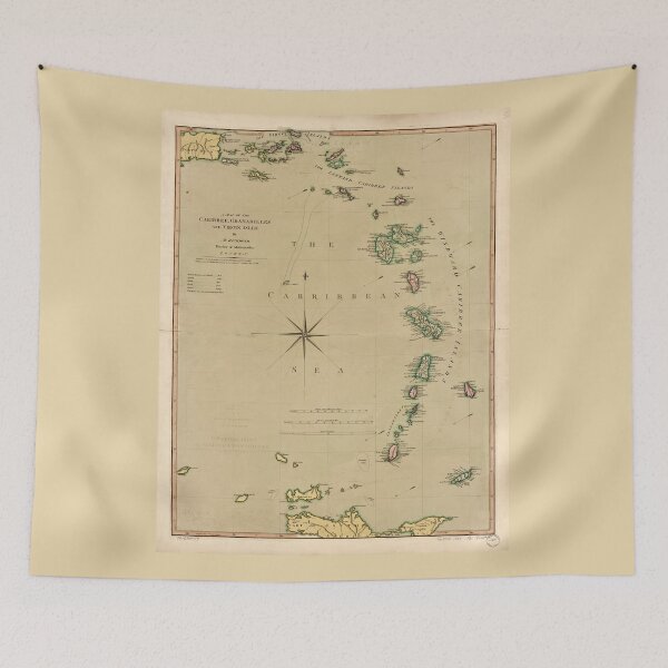 Item preview, Map of the Caribbee, Granadilles & Virgin Isles (1789) designed and sold by allhistory.