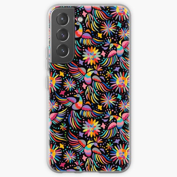 Mexican embroidery seamless pattern Samsung Galaxy Soft Case