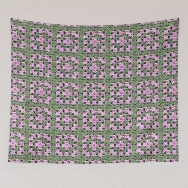 Item preview, Eucalyptus and lavender granny square designed and sold by Phoebew03.