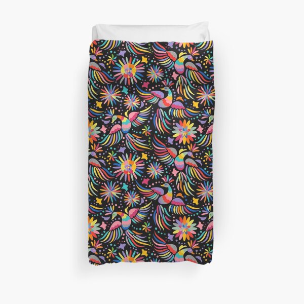 Mexican embroidery seamless pattern Duvet Cover