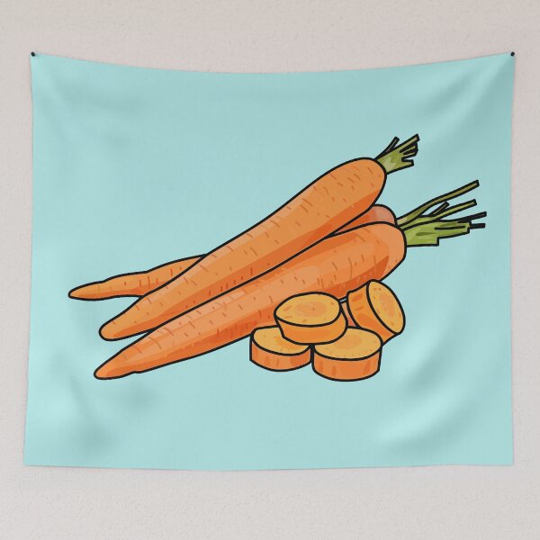Item preview, Carrot cartoon illustration designed and sold by Misscartoon.