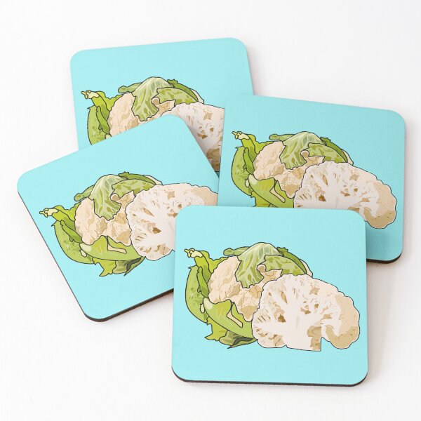 Item preview, Cauliflower cartoon illustration designed and sold by Misscartoon.