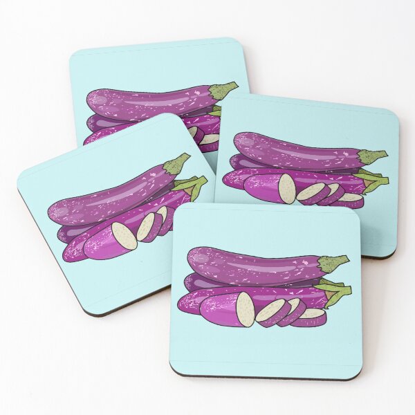 Item preview, Eggplant cartoon illustration designed and sold by Misscartoon.
