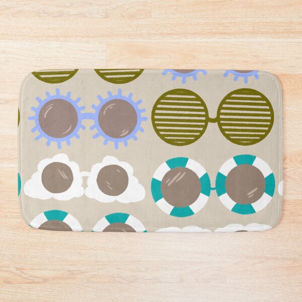 Item preview, Cool beachy sunshades in lavender, teal, olive green on sand designed and sold by katerosestudios.