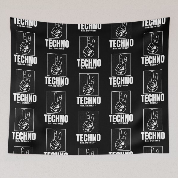 Item preview, TECHNO  - Peace Digits designed and sold by Discothreadz.