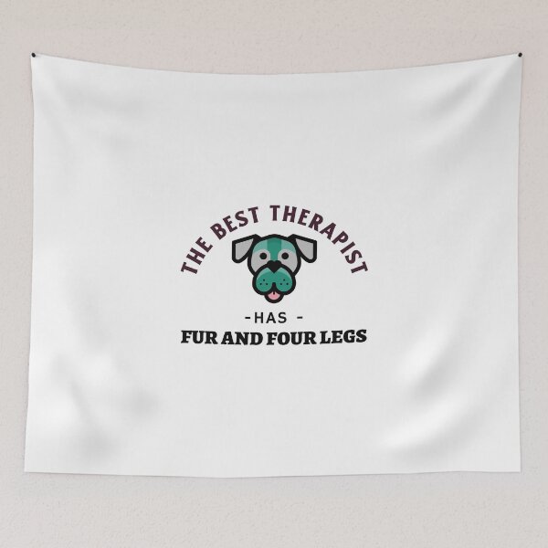 Item preview, The Best Therapist Has Fur and Four Legs : Dog designed and sold by crazydotdesigns.