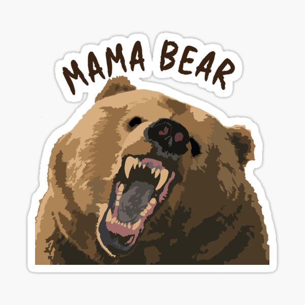 Mama Bear and Cubs Sticker for Sale by Erin0987