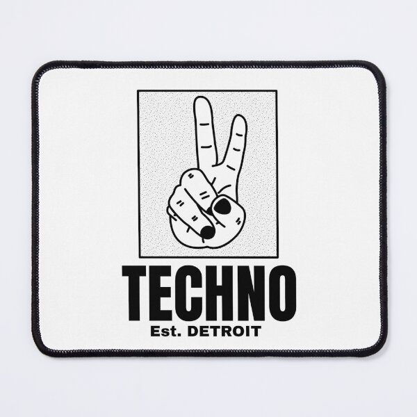 Item preview, TECHNO - Peace Digits (Black) designed and sold by Discothreadz.