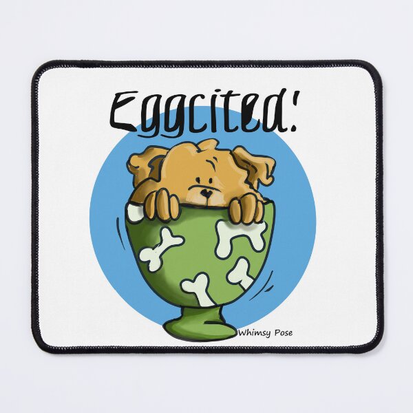 Item preview, eggcited puppy! designed and sold by Whimsy Pose Illustrations.