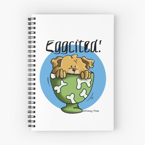 Item preview, eggcited puppy! designed and sold by Whimsy Pose Illustrations.