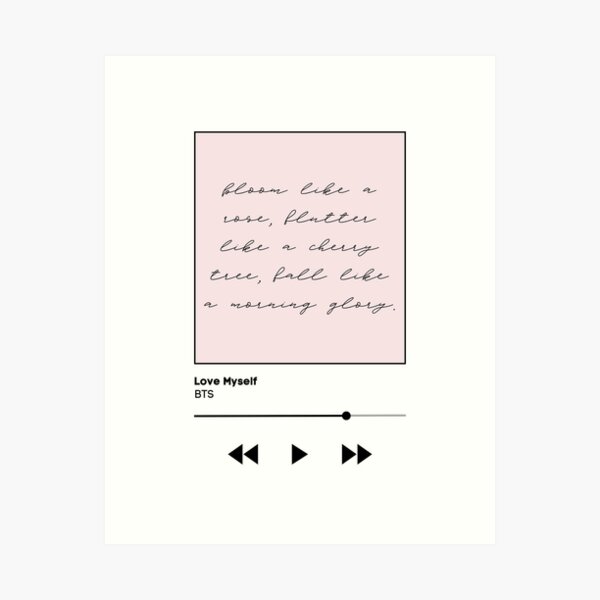 BTS Paradise Lyrics, Beautiful Quote, Wall Art