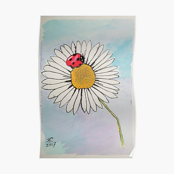 Lady Bug's Daisy Poster
