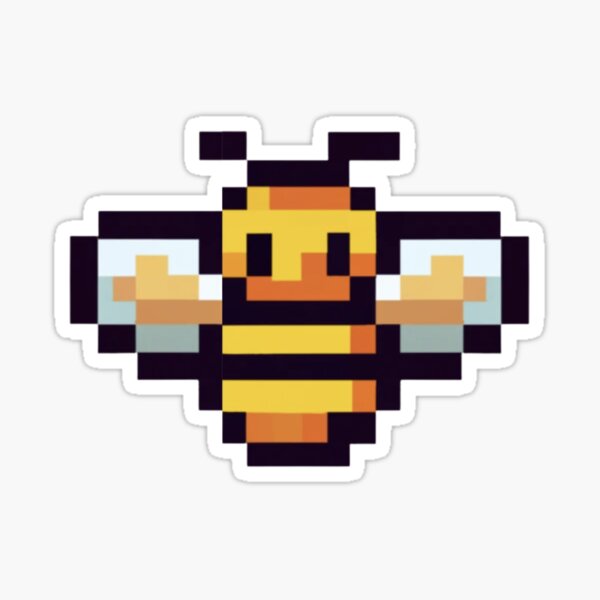 Lilac Bee Pixel Art\