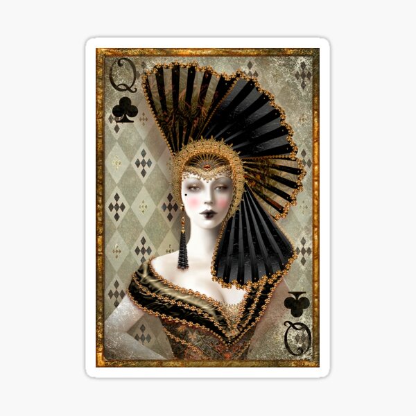 Item preview, Queen of clubs by Maxine Gadd  designed and sold by Maxine Gadd.
