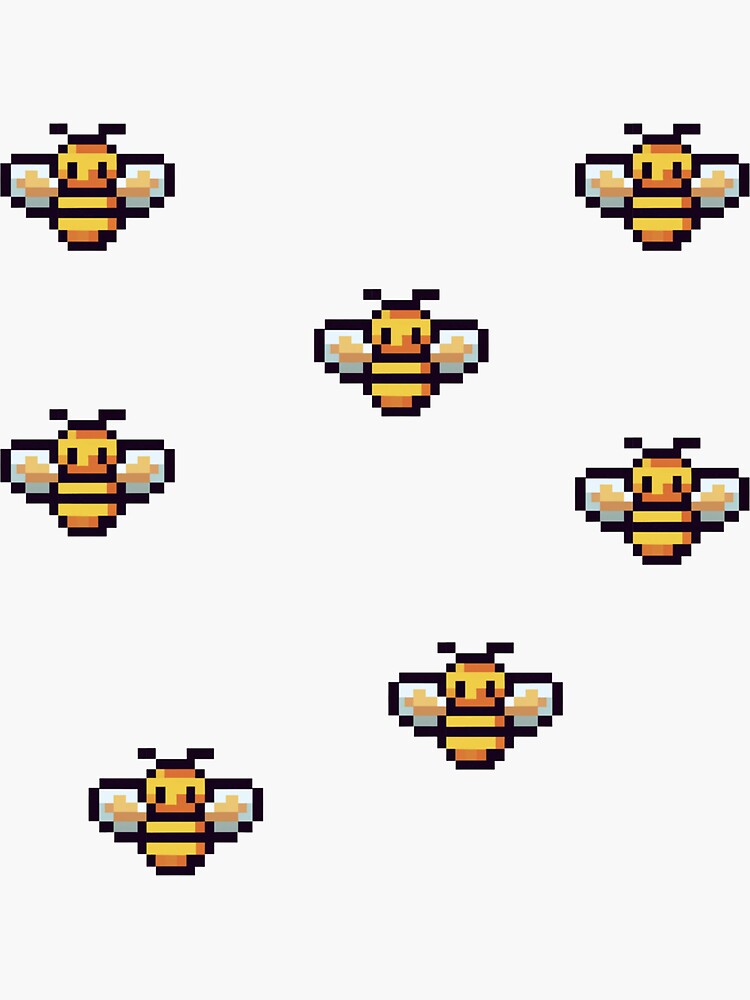 Cute Bee Pixel Art Photographic Print for Sale by christinegames