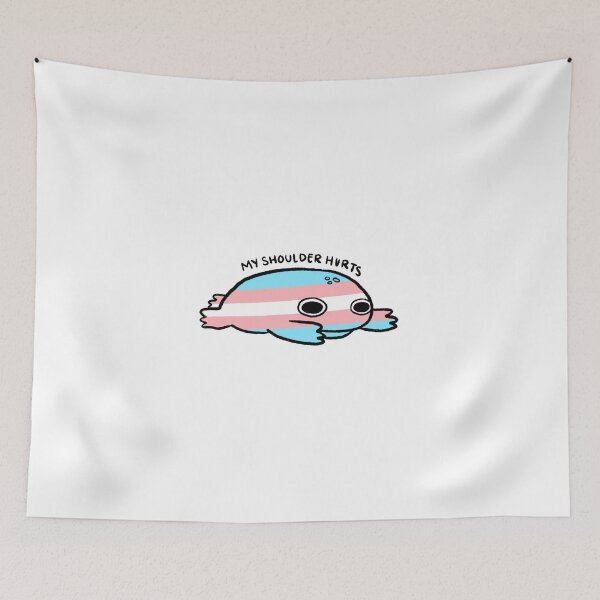 Item preview, My Shoulder Hurts | Trans Pride Frog designed and sold by iristocat.